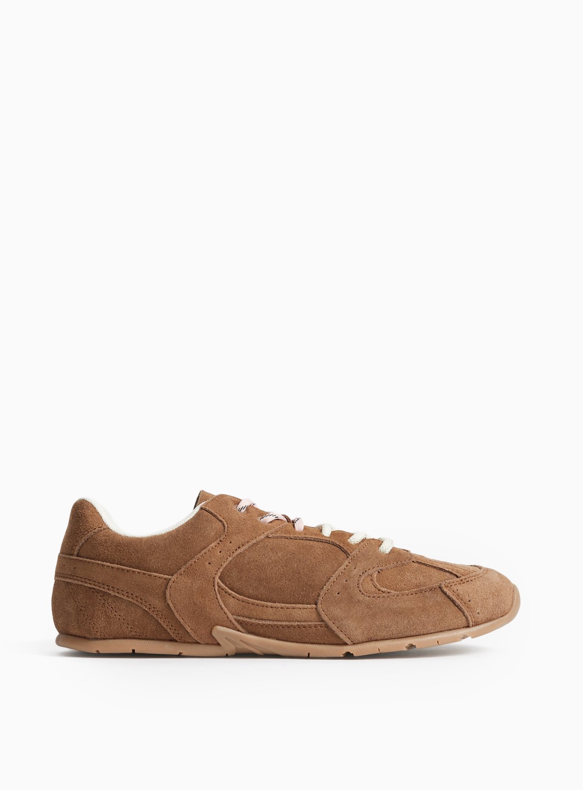 Brown Suede Contrast Lace Trainers 8 - Image 2 thumbnail